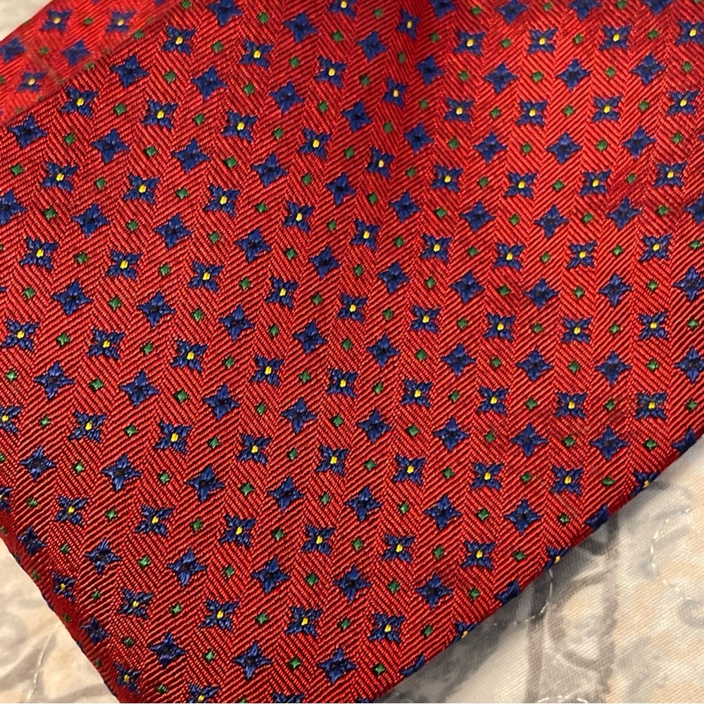 Lauren Ralph Lauren Men's Silk Tie Red, - Picture 6 of 7